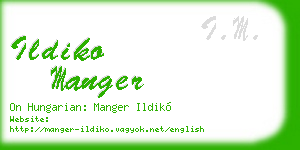 ildiko manger business card